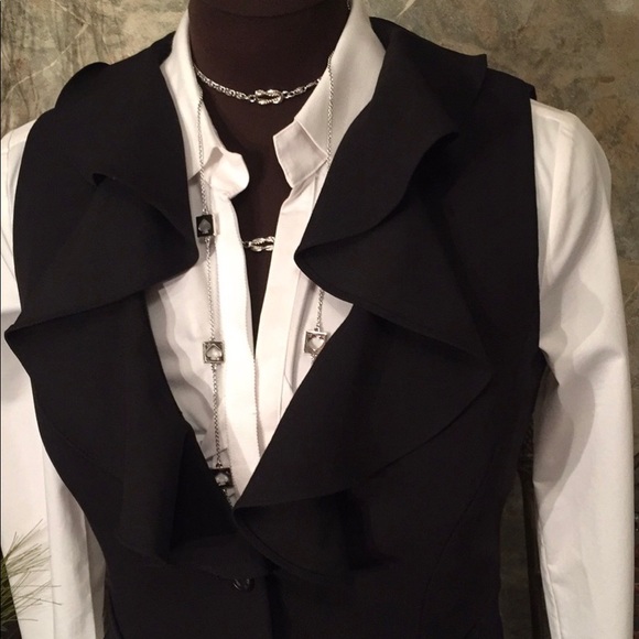Ralph Lauren 🌹chaps stunning ruffled executive vest new with tags. - Picture 4 of 12